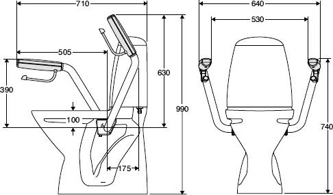 Поручень IFO Sign D98126 откидной