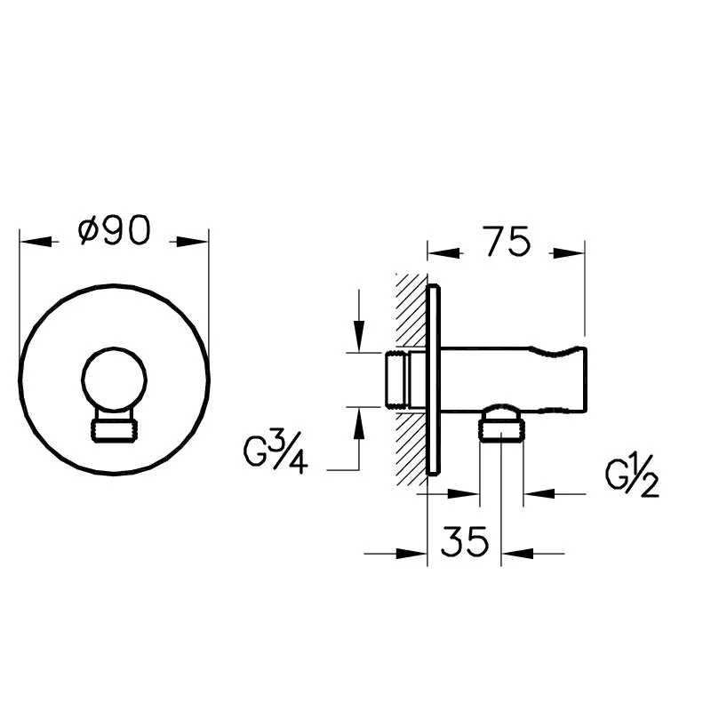 Душевая система VitrA Origin A49284EXP черный