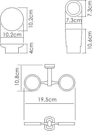 Держатель стакана и мыльницы WasserKRAFT K-28126, белый/хром