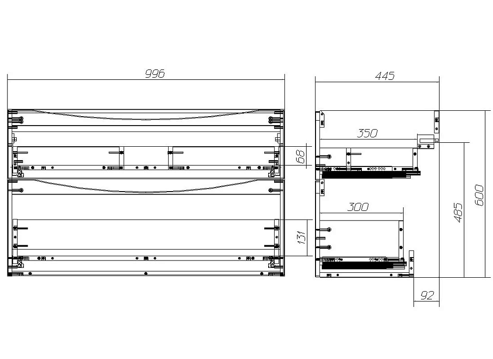 Тумба под раковину BelBagno MARINO-H60-1000-2C-SO-BL-P 100 см, Bianco Lucido