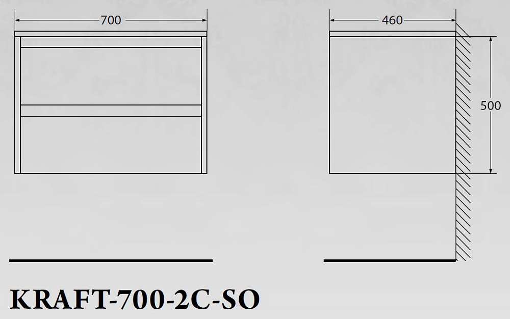 Тумба для комплекта BelBagno Kraft-700-2C-SO-PP