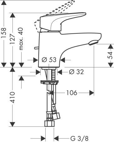 Смеситель для раковины Hansgrohe Metropol E 14072000