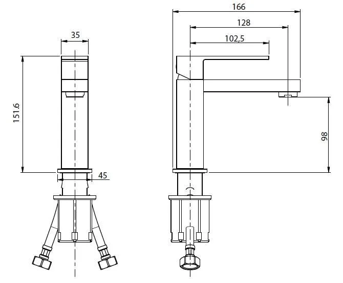 Смеситель для раковины M&Z Lauren LRN00214 хром