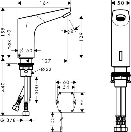 Смеситель для раковины электронный Hansgrohe Focus 31172000