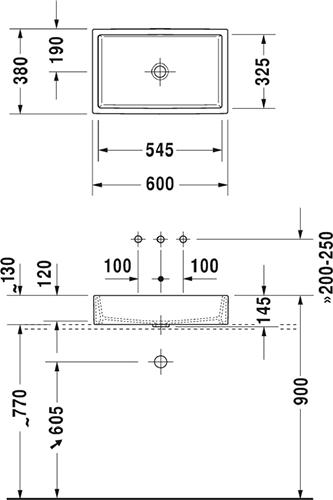 Раковина 60 см Duravit Vero Air 2351600000