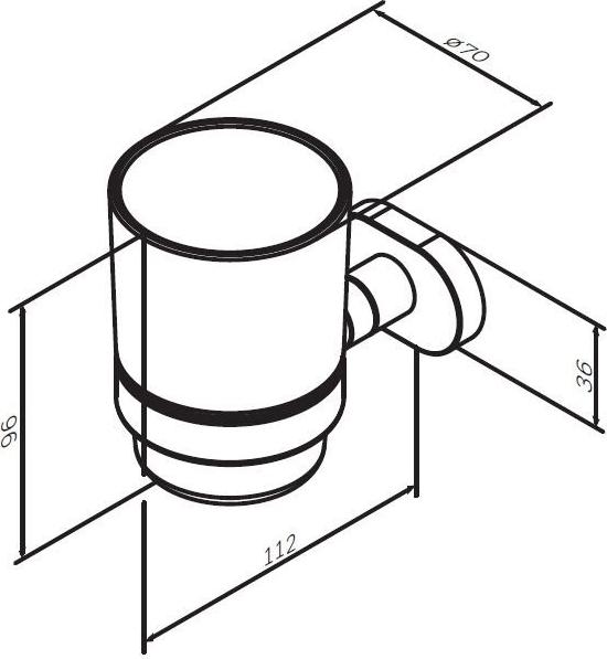 Стакан AM.PM Sense L A7434300, хром