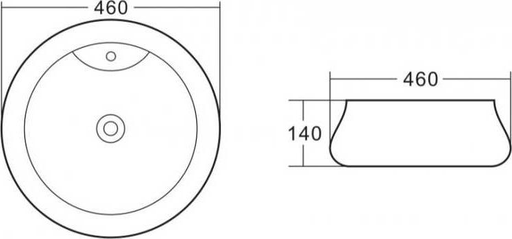 Раковина накладная 46 см Belbagno BB1398