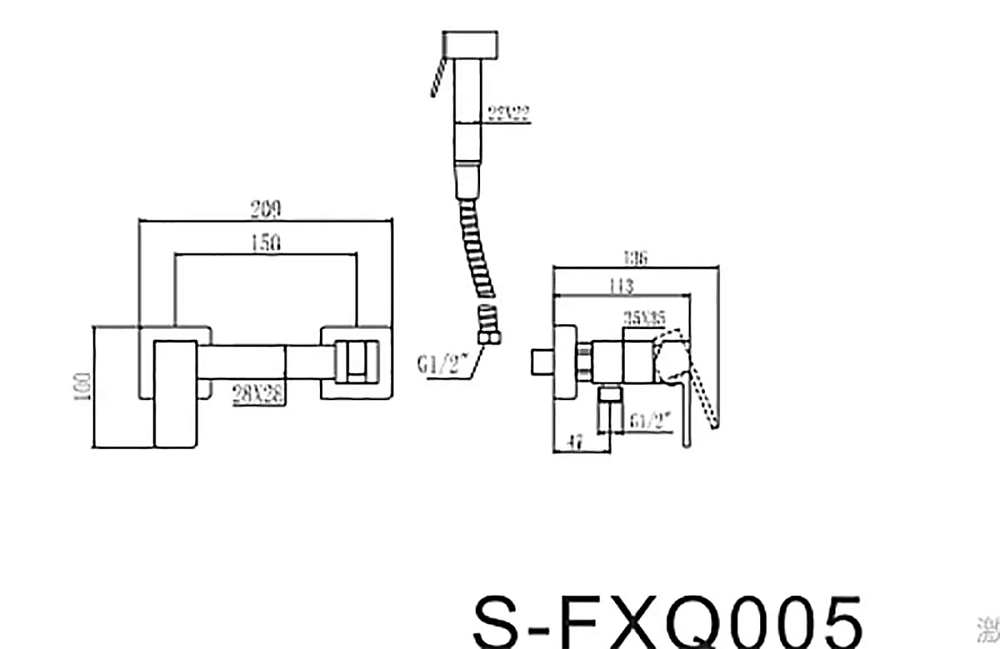 Душ гигиенический Savol S-FXQ005H черный