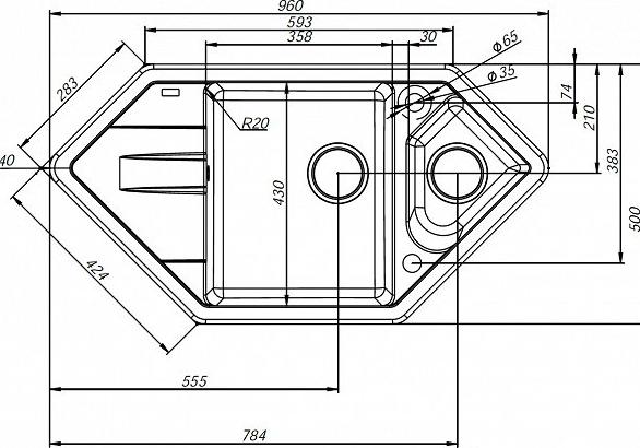 Кухонная мойка Iddis Vane G V30W965i87, белый