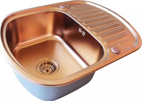 Матовая кухонная мойка Zorg Inox PVD SZR-630-490 COPPER