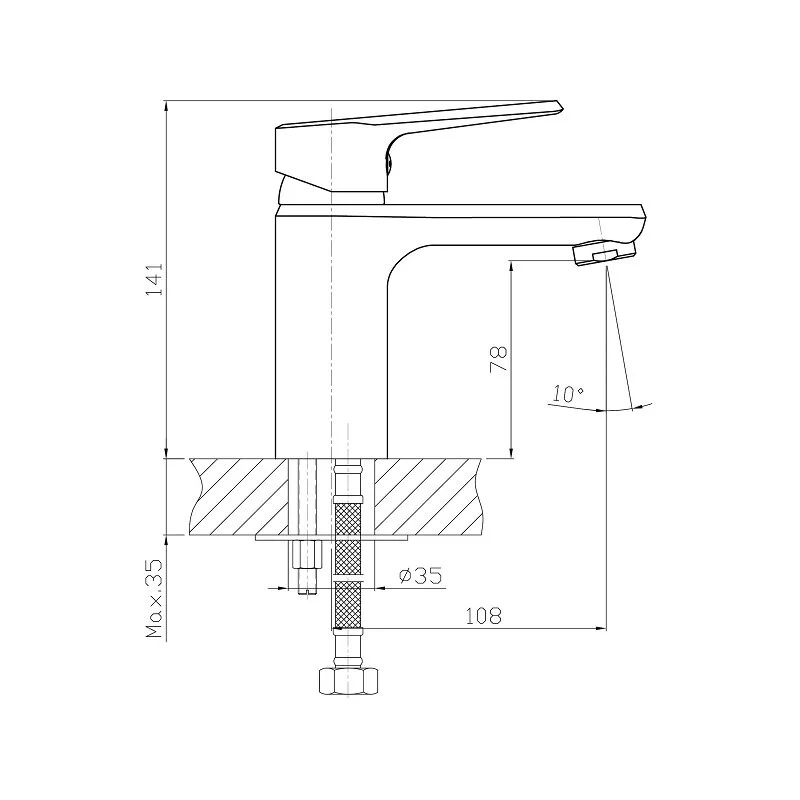 Смеситель для раковины Koller Pool Edge ED0200 хром