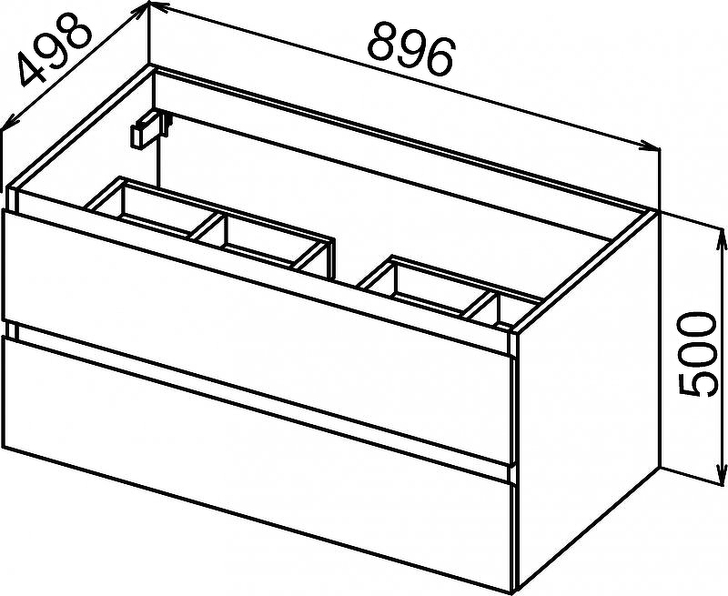 Тумба под раковину Cezares Molveno 90 MOLVENO-90-2C-SO-BG, белый