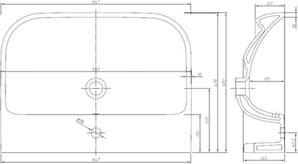 Раковина IFO Grandy RP210650100