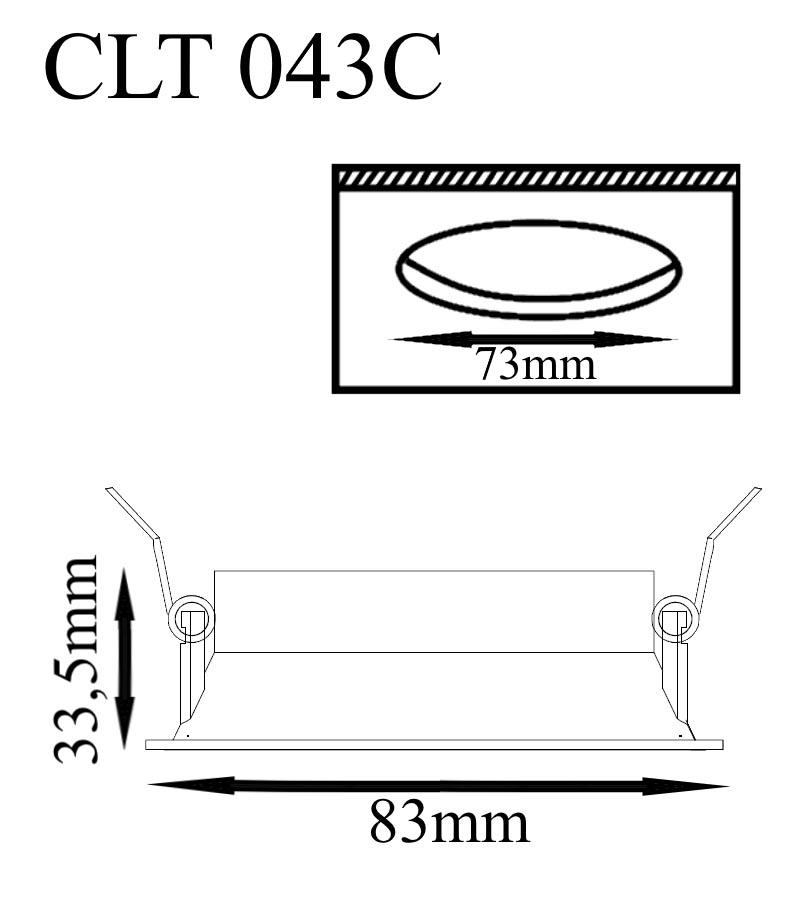 Встраиваемый светильник Crystal Lux CLT 043C BL