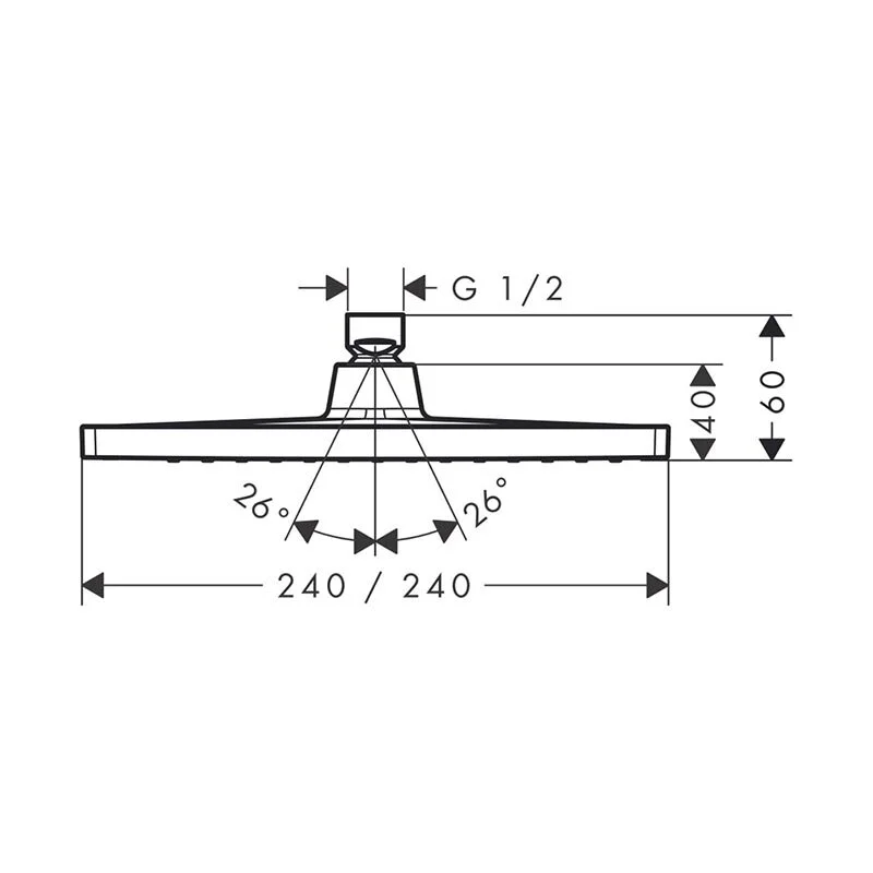 Душ верхний Hansgrohe Crometta 26727670 черный