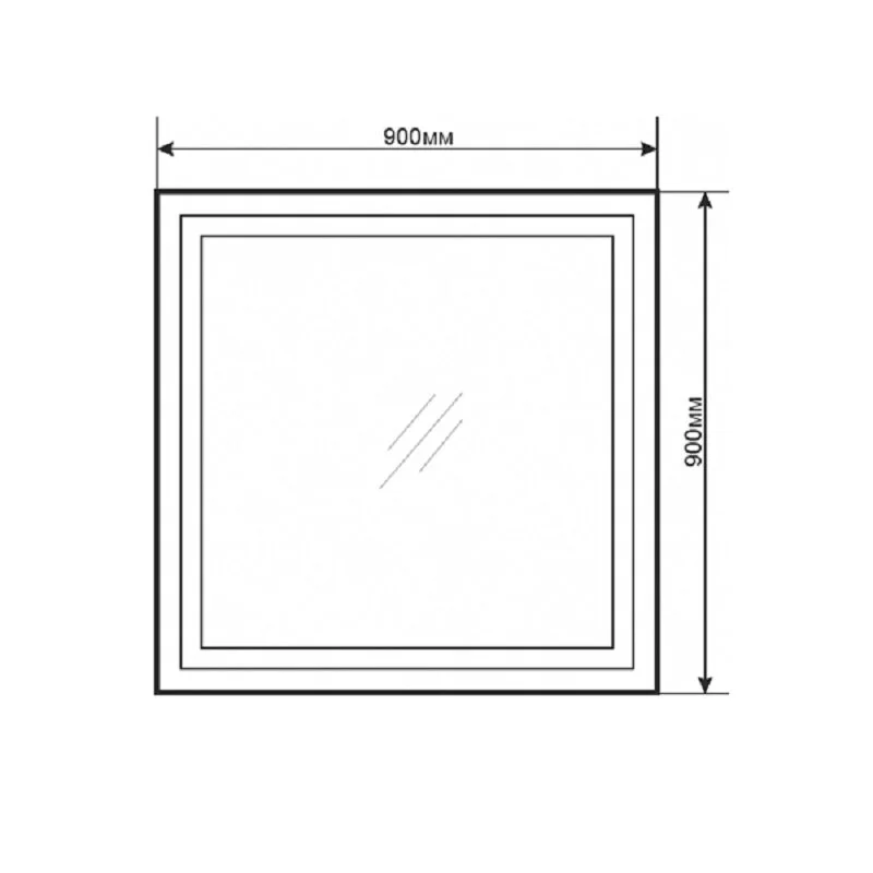 Зеркало Comforty Квадрат 00-00005264 белый