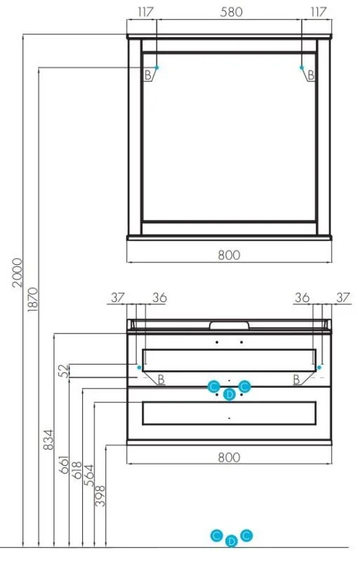 Тумба под раковину Aquaton Леон 1A186301LBPS0 белый