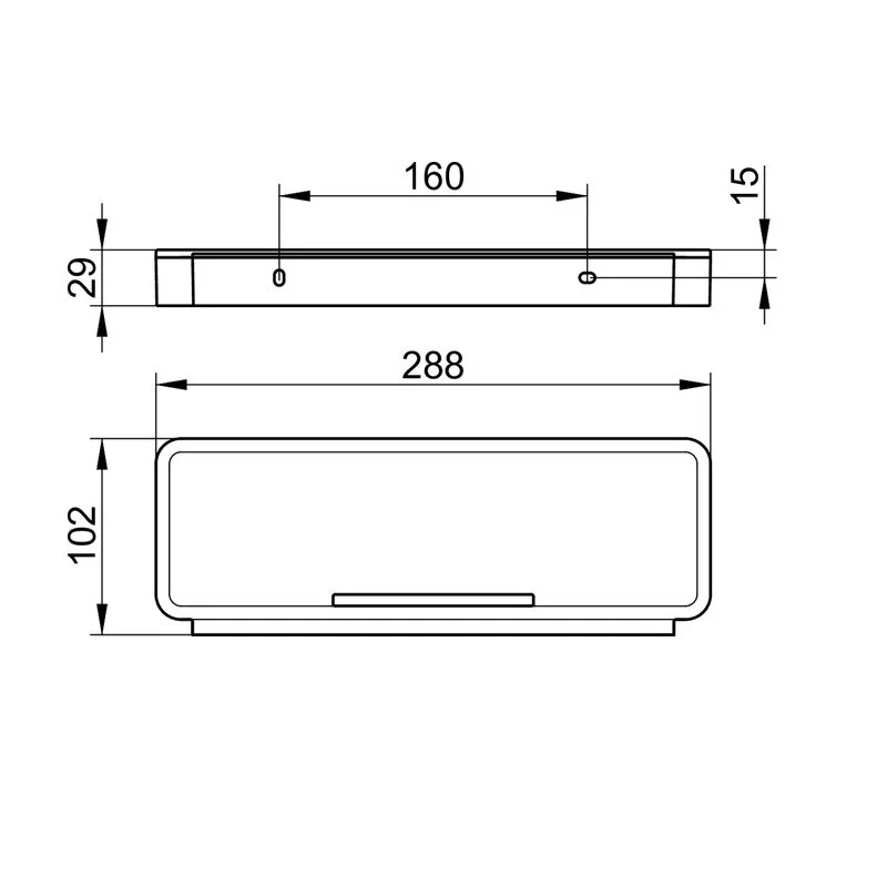 Полка Keuco Plan 14959010038 хром;серый