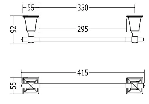 Полотенцедержатель Devon&Devon Time Black TM309NKSABL хром;черный