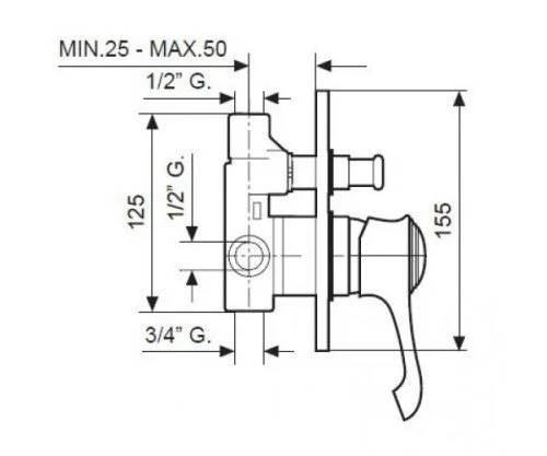 Смеситель для душа Emmevi Tiffany 6019OR золото