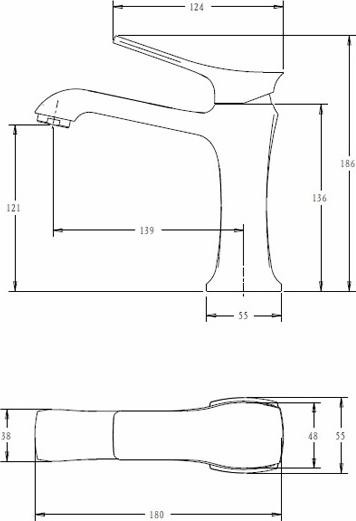 Смеситель для раковины Comforty FC066A-CCT 00-00004520, хром