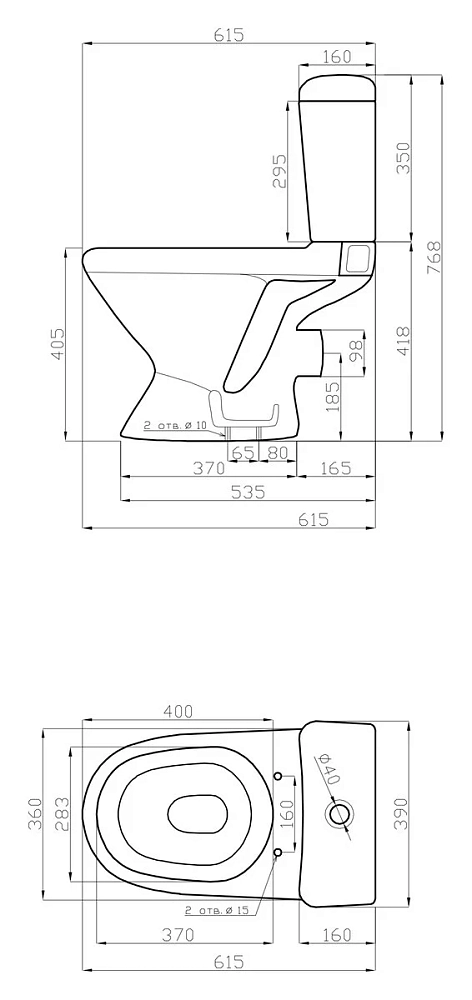 Напольный унитаз Della Enkel Super Plus 148 крышка микролифт