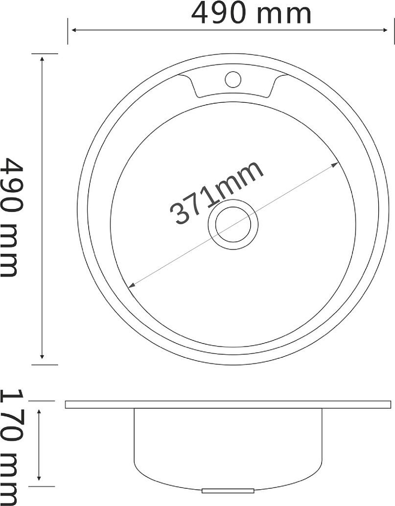 Кухонная мойка РМС MG6-49, хром