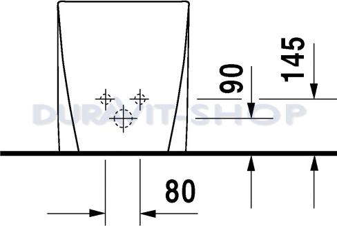 Напольное биде Duravit Starck-2 0263100000