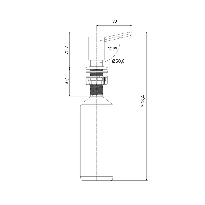 Дозатор жидкого мыла Iddis Kitchen Line SDIGM00i59 графит