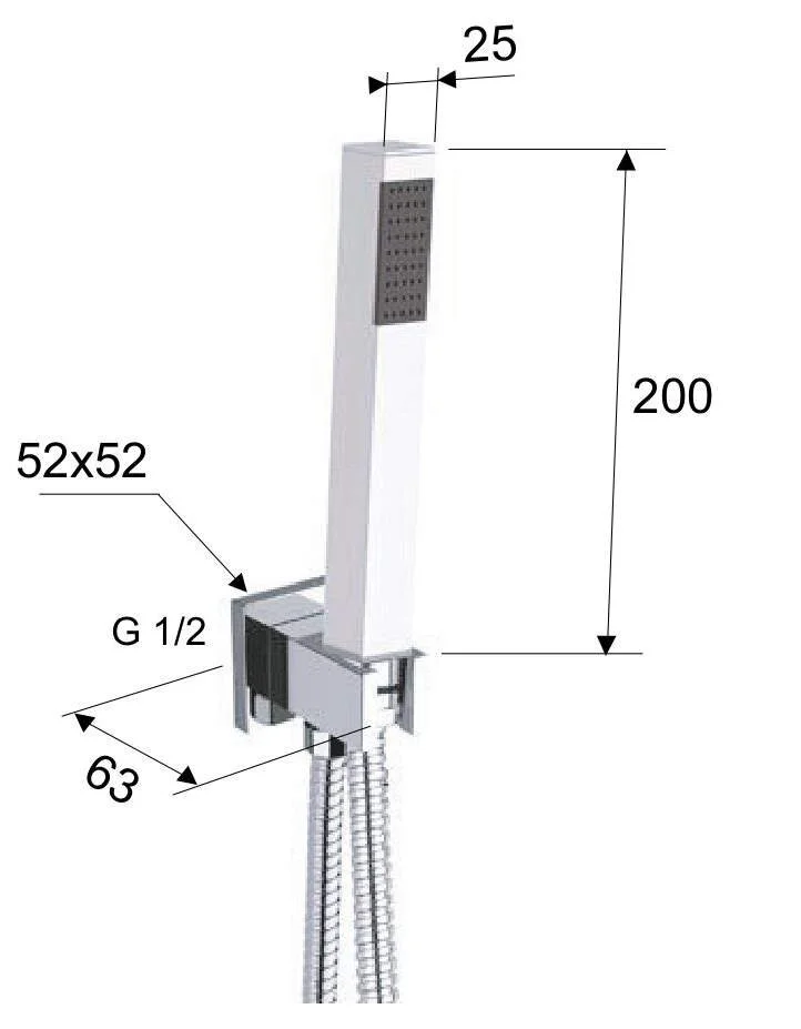 Душевая лейка Daniel A547Q495-15 черный