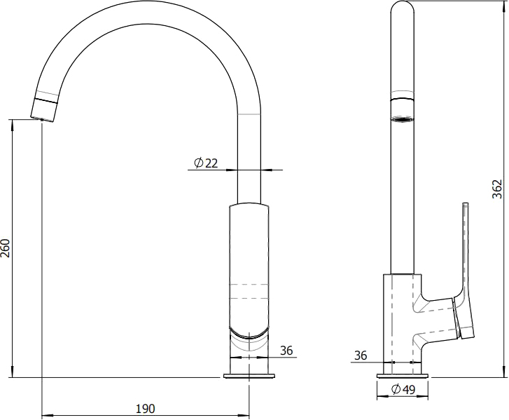 Комплект Мойка кухонная Domaci Сиена 50276-112 антрацит + Смеситель STWORKI HWX5015-P01BK