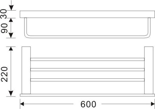 Полка Orans Accessories OLS-P7201, чёрный