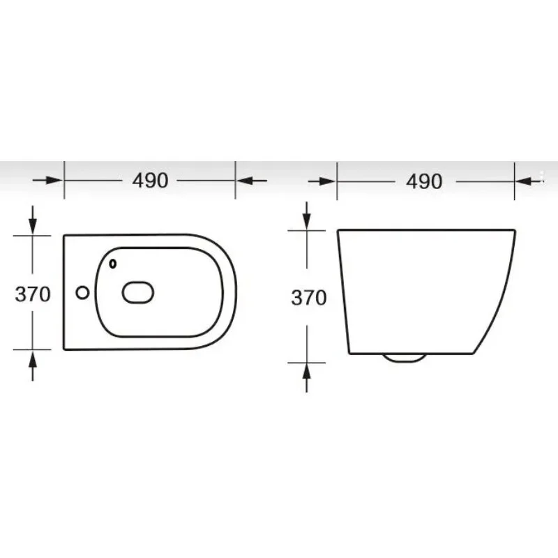 Подвесной унитаз Milleau Vortex N MYL038BMB, безободковый, крышка микролифт, цвет черный матовый