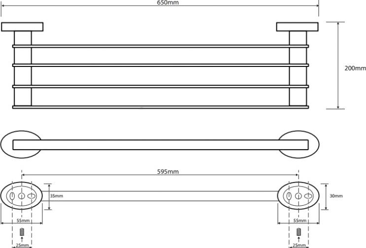 Полочка Bemeta Oval 118412181 хром