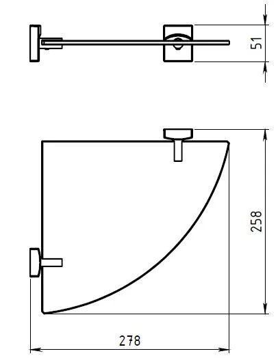 Полка Novaservis Novatorre 12 0235.0 хром