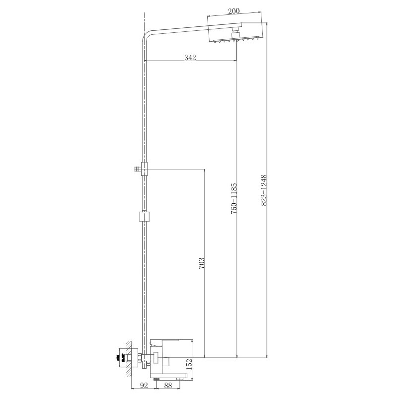 Душевая система Haiba HB24803 сталь