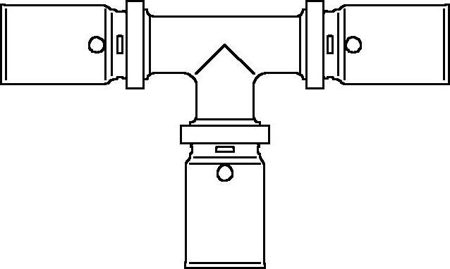 Тройник Oventrop Cofit P 26x26x26