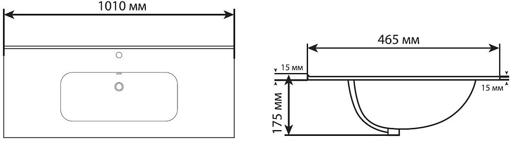 Раковина Aquanet Flat 00330426 белый