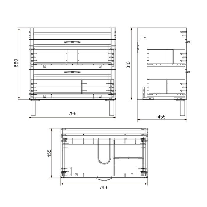 Тумба с раковиной Iddis Oxford OXF80W0i95K