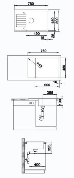 Кухонная мойка Blanco 523281 коричневый