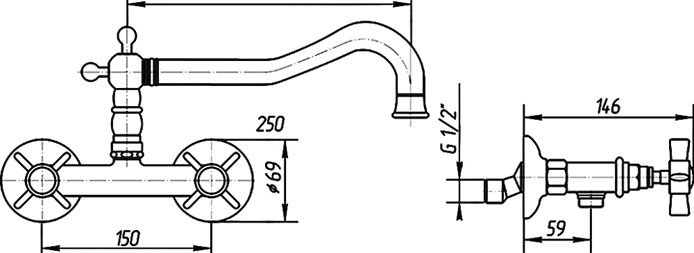 Смеситель Migliore Princeton ML.CUC-852 Do для кухонной мойки