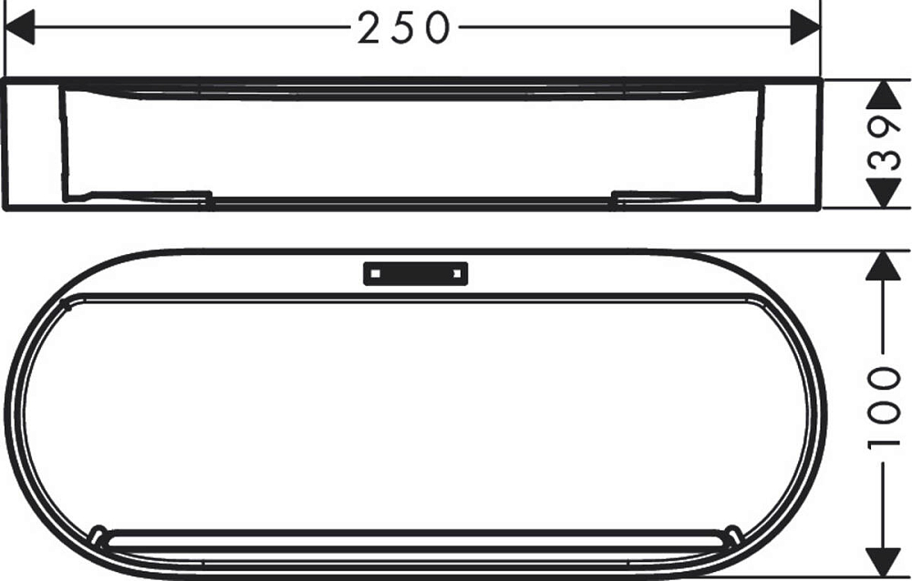 Полка Hansgrohe WallStoris 27913670, матовый чёрный