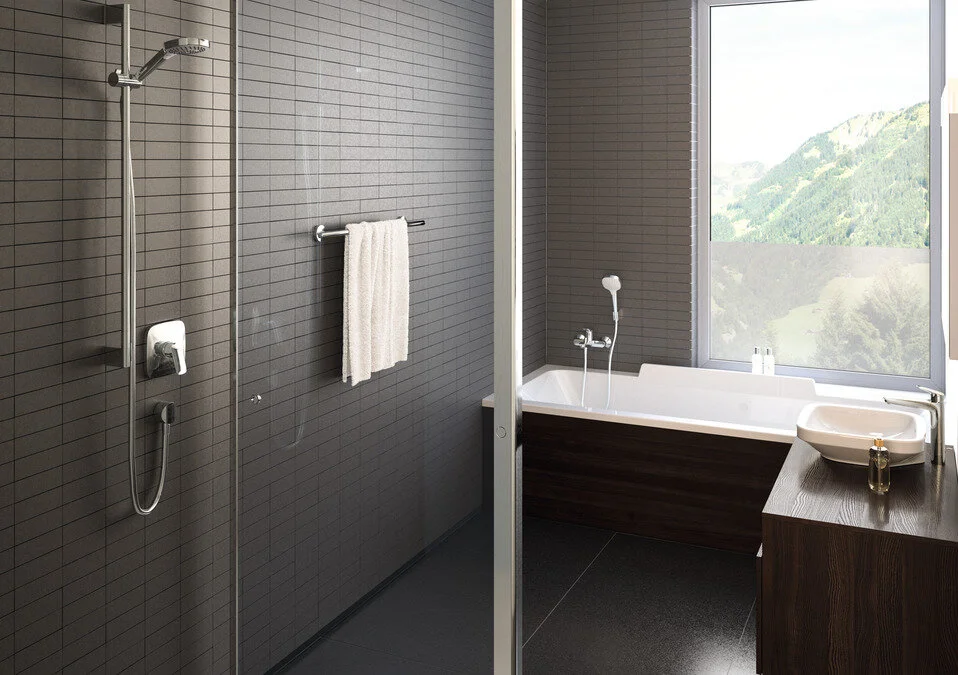 Шланговое подключение  Hansgrohe Fixfit Square 27458000 хром