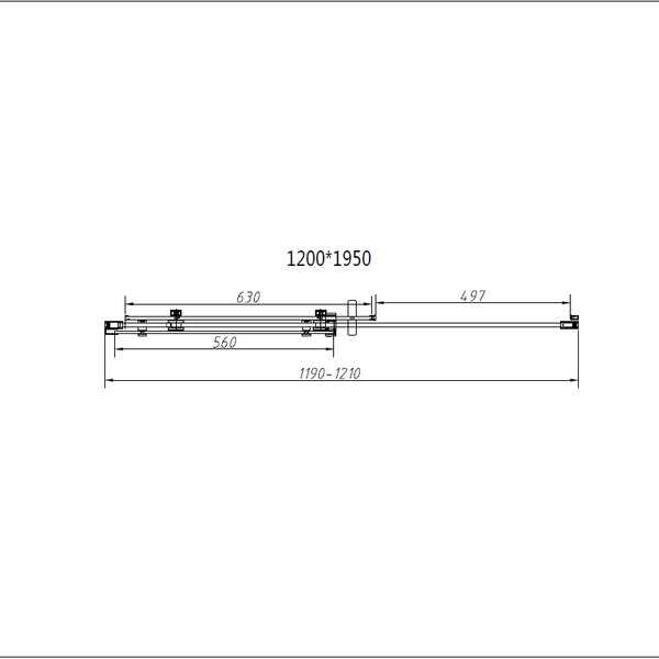 Душевая дверь Vincea Como-N VDS-4CN120CL 120x195 см, хром, стекло прозрачное