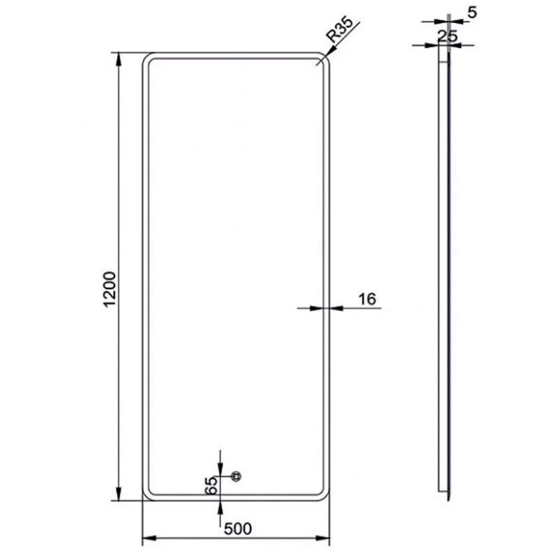 Зеркало Gair Fly MRM0158 белый