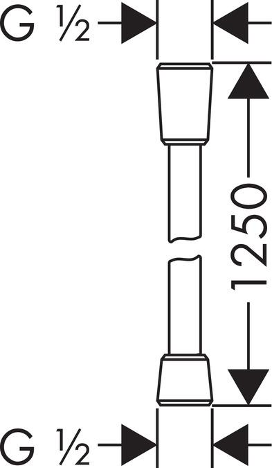 Шланг для душа 125 см Hansgrohe Isiflex 28272000, хром