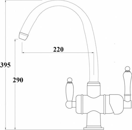 Смеситель Zorg Sanitary ZR 329 YF NICKEL для кухонной мойки