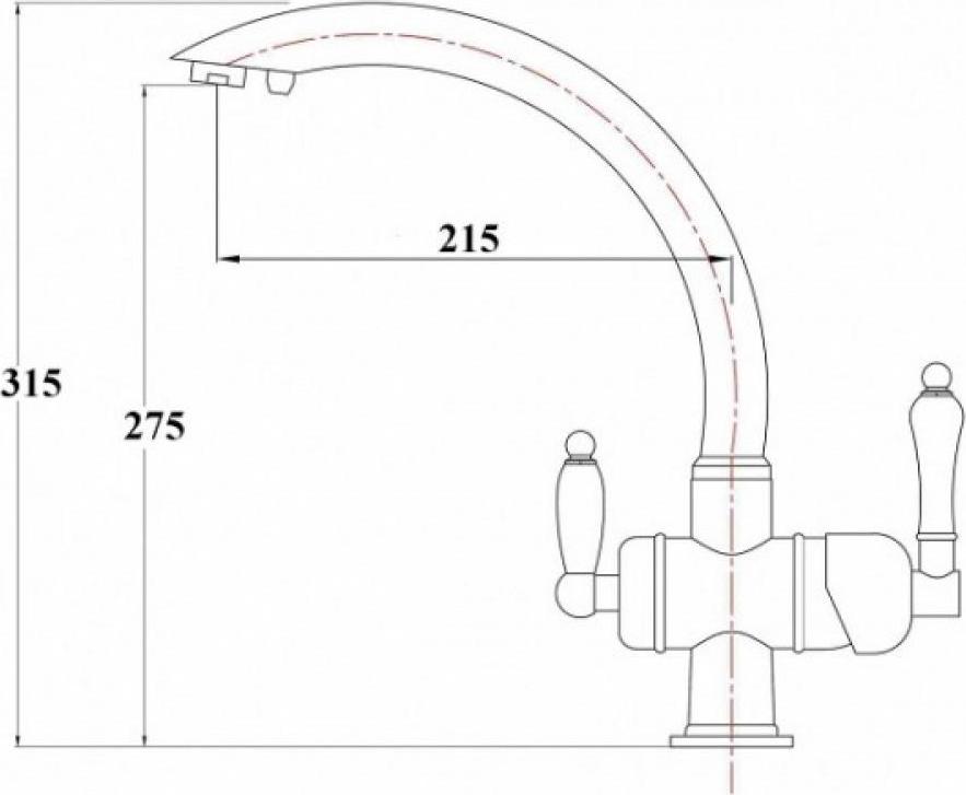 Смеситель Zorg Sanitary ZR 327 YF БРОНЗА ПЕСОЧНЫЙ для кухонной мойки