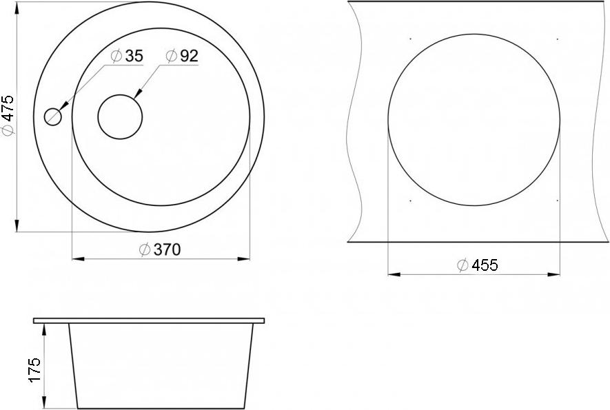 Кухонная мойка Emar EMQ-1475.C Антрацит