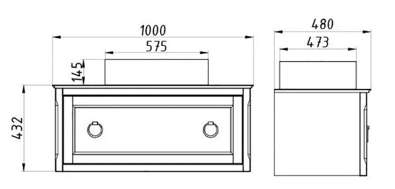 Тумба под раковину ASB-Woodline Рома 10854 белый